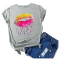 thumbnail image 3 of Birdeem T-Shirt Blouse à Manches Courtes à Col Rond Imprimé pour Femmes, Coupe Ample, 3 of 5