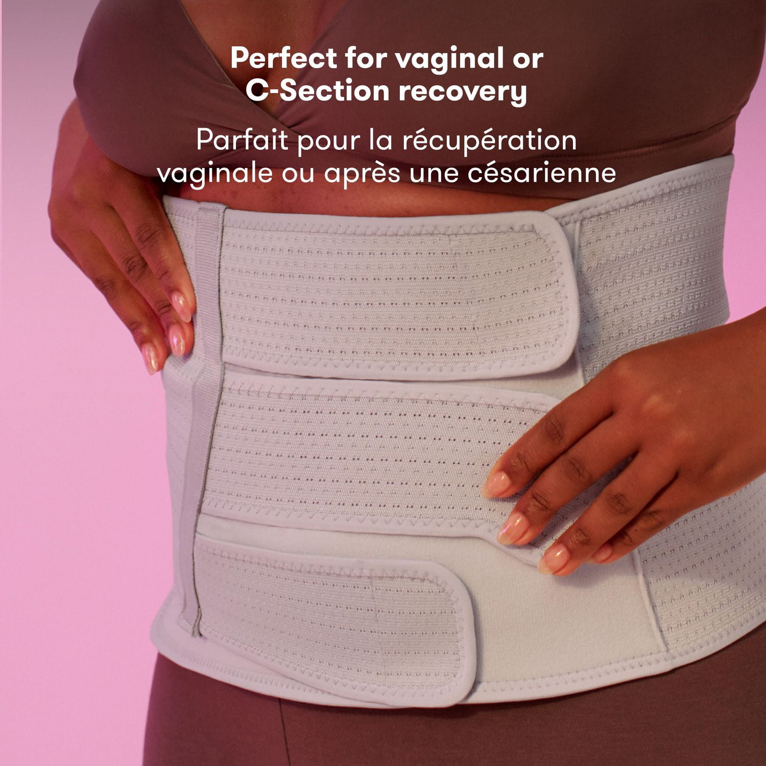 Frida Mom - Classeur de soutien abdominal post-partum pour récupération post-partum, pour un accouchement naturel et une récupération par césarienne, enveloppe de compression réglable de 22,9 cm de ha