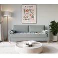 thumbnail image 1 of HMD Astoria Lin Bras Carré Canapé 3 Places avec 2 Coussins, Gris, 1 of 5