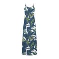 thumbnail image 5 of Pompotops Robes d'Été pour Femmes Décontractées Boho Imprimées à Bretelles Anneau Plage Longue Robe Maxi avec Poches, 5 of 5