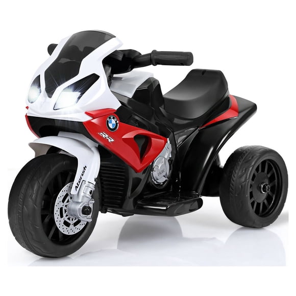 Costway Moto pour Enfants à Chevaucher, sous Licence BMW, Vélo Électrique 6 V à 3 Roues avec Musique et Lumière