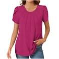 thumbnail image 1 of Liquidation d'Économies! BEFOKA T-Shirt pour Femmes Grande Taille, Blouse d'Été Décontractée pour Femmes, Blouse à Manches Courtes Imprimée pour Femmes à Col Rond Décontractée, 1 of 4