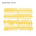 thumbnail image 2 of Uxcell Felt Letter Board Letters Numbers Symbols 3/4 inch Bright Yellow Alphabet Message Board Changeable, 2 of 6