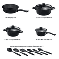 thumbnail image 4 of QUTETN Black 13 Piece Cookware Set Nonstick Pots Pans Home Kitchen Cooking Non Stick, 4 of 16