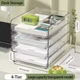 thumbnail image 1 of Paper Organizer Letter Tray, 4 Tier Acrylic Stackable Desk File Organizer,Clear File Organizer for Desk,Office Organizer, 1 of 6