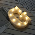 thumbnail image 2 of Wood Board Alphabet Led Letter Lights Light Up White Plastic Letters Standing Hanging G, 2 of 3