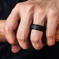 thumbnail image 2 of XZNGL Personality Metallic Silicone Soft Mens Double Wedding Rings Ring Jewelry Gift, 2 of 9