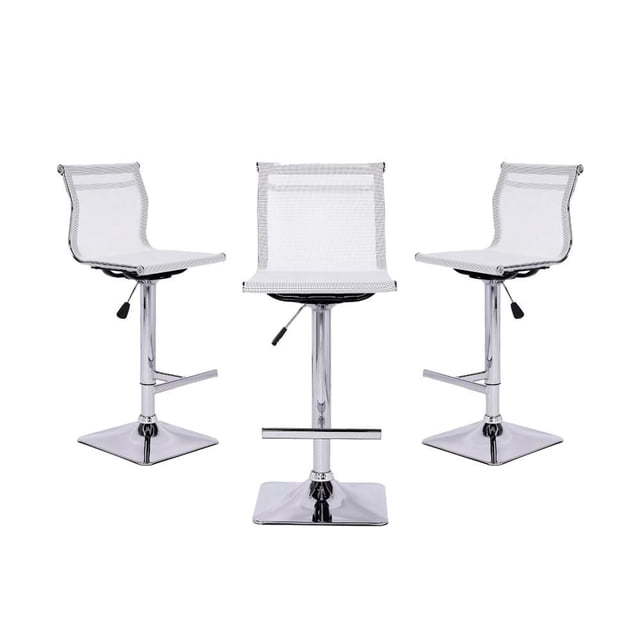 Heavenly Collection Tabouret réglable en maille ENSEMBLE DE 3