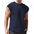 thumbnail image 1 of LUOGENLI T-shirts pour Homme pour Hommes T-Shirt Sans Manches Respirant pour Homme Hauts Ajustés Mode Été Col Rond Manches Courtes T-shirts Vintage pour Homme T-Shirt Graphique Fête de la Saint-Patrick Marine TTTG, 1 of 4
