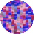 thumbnail image 1 of Ahgly Company Machine Washable Indoor Round Transitional Rich Lilac Purple Area Rugs, 6' Round, 1 of 7