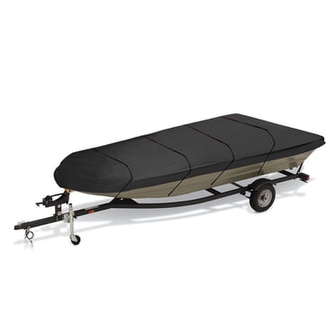 Bgsha Boat Cover Black Cover Rain Proof Dust Shade Tugboat Cover 210D Oxford Cloth Boat Cover Heavy Duty Marine Boat Sunshade Waterproof Boat Cover