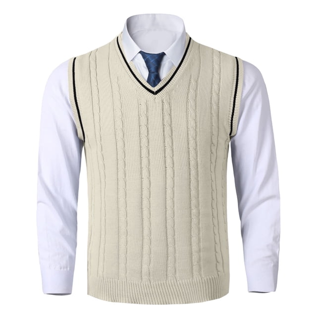 SHIXIAOO Male Knitted Vest Vest V Neck Sleeveless Padded Sweater Vest Open Cardigan plus Man Sweater for Men Sweaters for Men Cardigan Open Front with Hood Cropped Cardigan Sweaters for Men Sweaters