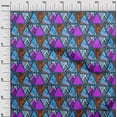 thumbnail image 3 of oneOone Tissu Polyester Spandex Violet Texture Géométrique Tropicale Tissu pour Robe Tissu Imprimé au Mètre 56 Pouces de Large, 3 of 4