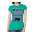 thumbnail image 1 of Womens California Republic Blue Tribal Pattern Black T-Shirt - Kelly - Small, 1 of 1