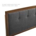 thumbnail image 4 of Draper Tufted Queen Fabric and Wood Headboard - Walnut Charcoal, 4 of 4