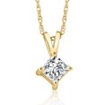 thumbnail image 1 of 14k Gold Princess Cut 3/8ct Diamond Solitaire Pendant, 1 of 1