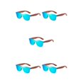 thumbnail image 2 of Decodeary Protection Bois Mode Lentille Colorée Options Monture Légère Bleu 5Ensemble, 2 of 6