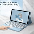 thumbnail image 3 of YOPTOP iPad 10th Generation 2022 10.9” Color Touch Keyboard Case with Bluetooth Mouse Cute Round Key TouchPad Detachable Keyboard for iPad 10,blue, 3 of 7