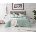thumbnail image 3 of Swift Home Ultra-Soft Prewashed Wrinkle Texture Duvet Cover Set, Solid, Dusty Mint, King, 3 of 3