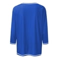 thumbnail image 5 of JIRNDf Chemises pour Femmes Hauts d'Été Tendance Manches Longues Col Rond Drôle Squelette Imprimé Coupe Ajustée T-Shirt Tunique T-Shirt pour Femmes Blouse Décontractée Bleu P, 5 of 5