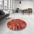 thumbnail image 4 of Ahgly Company Machine Washable Indoor Round Transitional Orange Area Rugs, 5' Round, 4 of 7