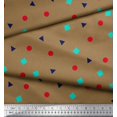 thumbnail image 2 of Soimoi Japan Crepe Satin Fabric Square,Dot & Triangle Geometric Printed Fabric 1 Yard 42 Inch Wide, 2 of 3