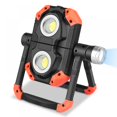thumbnail image 2 of Lampe de Travail à DEL Rechargeable 2 COB 2500 Lm Pliable Portable Projecteur avec Base Magnétique et Support à Rotation 360° Projecteur Étanche pour Camping Réparation de Voiture Urgence et Chantier, 2 of 8