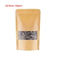 thumbnail image 1 of Transemion 10pcs Snack Bags Kraft Paper Window Paper Window Candy Bags Sealing Portable Cookie Bread Pouches 18*26 1Set, 1 of 6