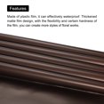 thumbnail image 4 of Unique Bargains Double Sided Color Flower Wrapping Paper Orange+Brown 22.8'x22.8' Waterproof 10 Pack, 4 of 5
