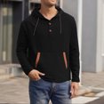 thumbnail image 1 of Yusimy Men's Casual Hooded Sweatshirt Solid Color Long Sleeve Drawstring Fashion Streetwear, 1 of 7