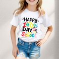 thumbnail image 2 of FhsagQ le 7 Juillet Garçon et Fille Mode Décontractée Imprimé Col Rond Ample T-Shirt à Manches Courtes Haut Filles T-Shirts de Printemps Taille 6 Moins de 10 Chandails de Pâques pour Fille Taille 10-12 Jupe et Haut Blanc 3-4 Ans, 2 of 4
