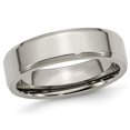 thumbnail image 1 of Ladies or Mens Chisel 6mm Comfort Fit Titanium Wedding Band Ring with Beveled Edge, 1 of 6