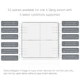 thumbnail image 2 of Mistaha Wireless Scene Switch Push Button Smart Switch Wall Panel Battery Powered Tuya/ Smart Life APP Remote Control for Smart Home Devices(ZigBee Hub Required), White 4 Gang, 2 of 8