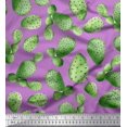 thumbnail image 1 of Soimoi Purple Silk Fabric Cactus Tree Decor Fabric Printed Yard 42 Inch Wide, 1 of 5