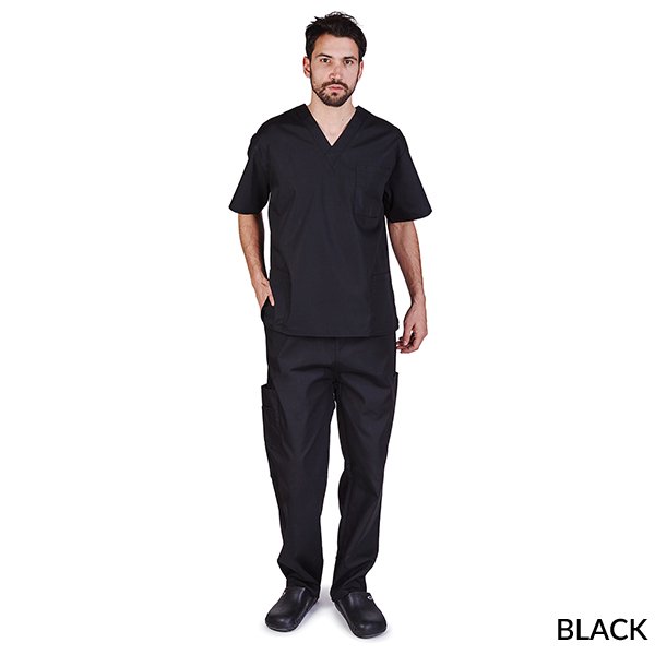 M&M SCRUBS Men's Scrub Set Medical Scrub Top and Pants