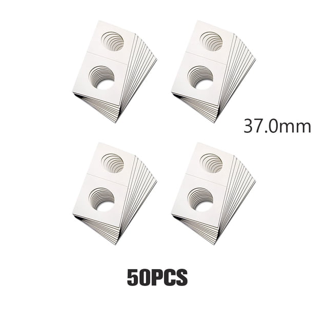 50 Pcs Album de Pièces Léger Lisse Petit Format Organisateur de Collection Multi Porte-Tampons Multi Sortes Style Rétro Organisateur de Collection Souvenir Rigide Blanc 11