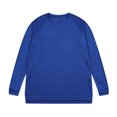 thumbnail image 1 of BADHUB Men's Long Sleeve Shirts Big & Tall Crew Neck Cotton Essential Pullover Athletic Performance Split Hem Sweatshirt Soft Causal Loose Top Spring Fall Deals L-5XL, 1 of 3