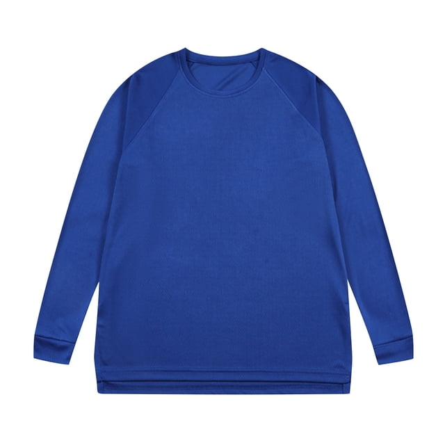 BADHUB Men's Long Sleeve Shirts Big & Tall Crew Neck Cotton Essential Pullover Athletic Performance Split Hem Sweatshirt Soft Causal Loose Top Spring Fall Deals L-5XL