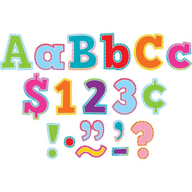 Teacher Created Resources TCR8777 Lettres à Blocs Audacieuses « Colorful Vibes » de 4 Po