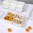thumbnail image 3 of ALEXPRE Small Divided Serving Tray with Lid,Snackle Box, Clear, QY036-4, 3 of 6