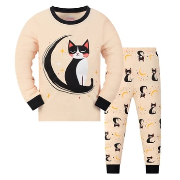 Gubotare Pyjama pour Enfants Pyjama Simple pour Garçons - Ensemble de Sommeil Essentiel en Coton (Jaune Pâle, 8-9 Ans)