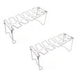 thumbnail image 1 of Oleegame 2PC Rack Wing Holes Holder Leg Chicken Stainless 12 Grill For BBQ Kitchen，Dining & Bar Silver, 1 of 9