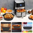 thumbnail image 4 of 2Pcs Air Fryer Silicone Pot avec Poignée 6.7" Air Fryer Doublure Résistant à la Chaleur Air Friteuse Panier en Silicone Cuisson Pan Air Fryer Accessoires Doublures, 4 of 10