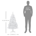 thumbnail image 3 of HOMCOM Arbre de Noël Artificiel de 4 Pi avec 202 Branches Réalistes, Blanc, 3 of 10