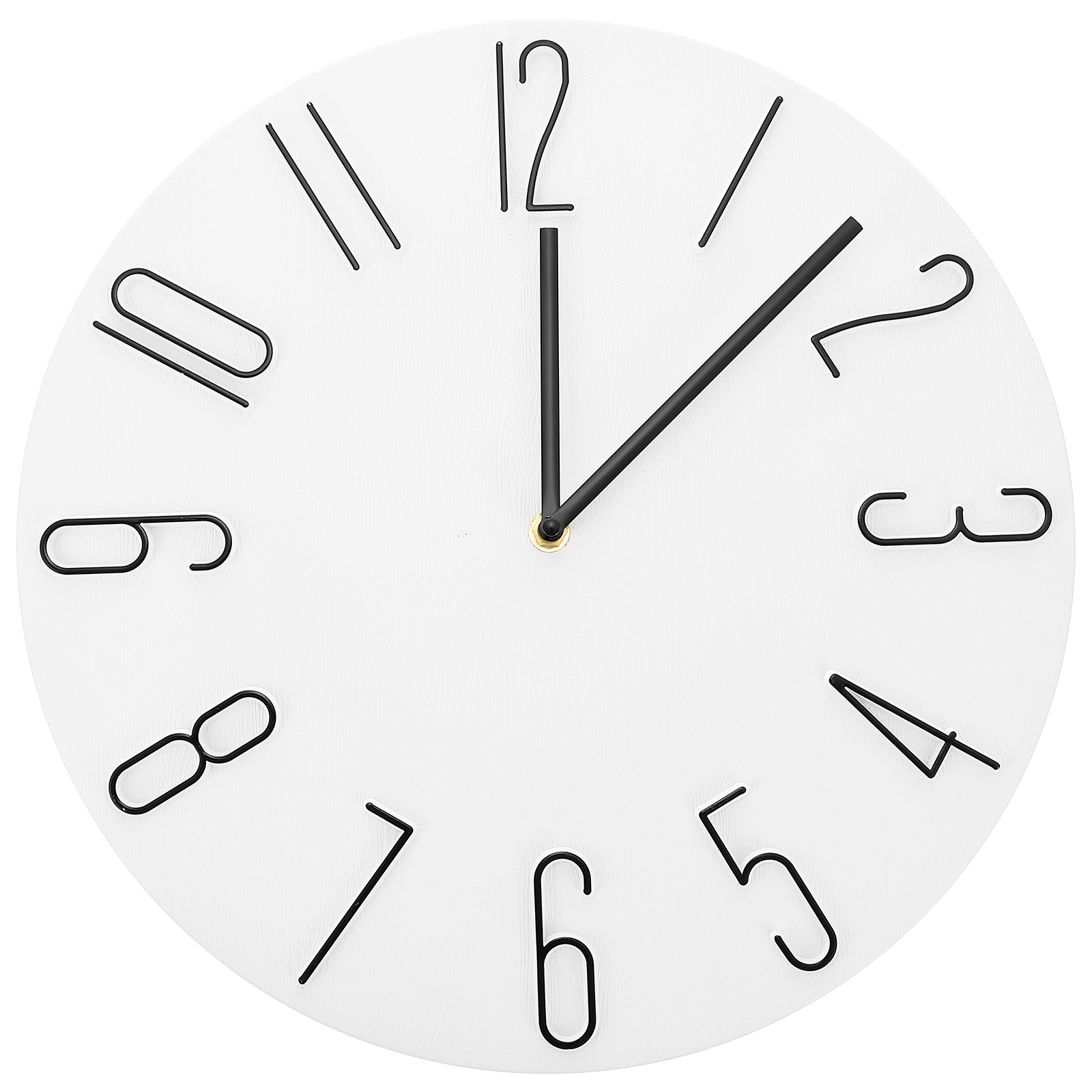 Shisuyan Horloge Murale Ronde en Plastique Blanc Lot de 1 13.8 Po