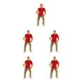 thumbnail image 3 of Wweixi Figurine Diorama 1/87 Personnages en Résine Train Disposition Garçon Rouge 5Ensemble, 3 of 6