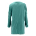 thumbnail image 4 of KIHOUT Hauts pour Femmes Printemps Hiver Nouveau Col Rond Manches Longues Ample Poche Couleur Unie Haut Décontracté, 4 of 4