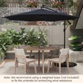 thumbnail image 4 of Costway Parasol Déporté de Patio 10 Pi à Énergie Solaire avec 112 DEL, Manivelle, Inclinaison, Extérieur, 4 of 9