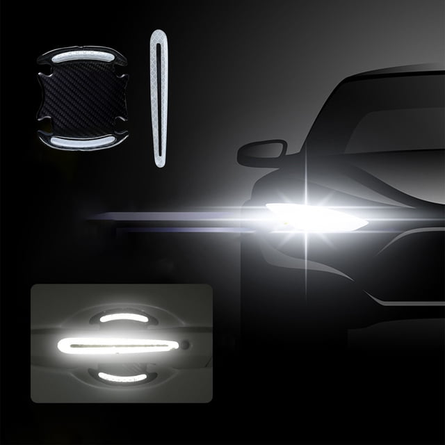 Blateno Car Door Handle Protection Film Reflective Invisible Door Bowl Protection Sticker Carbon Fiber Door Handle Sticker Paint Scratch Sticker
