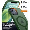 thumbnail image 3 of Entronix Heavy Duty Case For iPhone 12, 12 Pro, Translucent Matte Back, Magnetic Sturdy Case, Green, 3 of 5